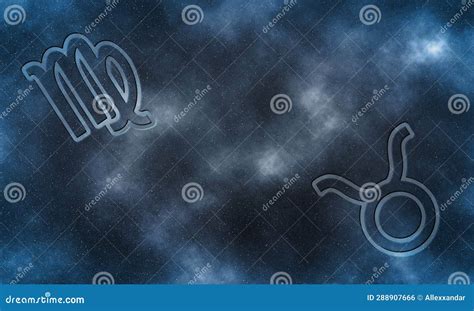 Virgo and Taurus Compatibility Stock Illustration - Illustration of ...