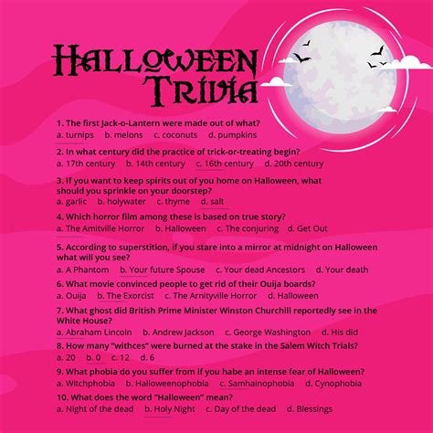 Halloween Trivia - 15 Free PDF Printables | Printablee