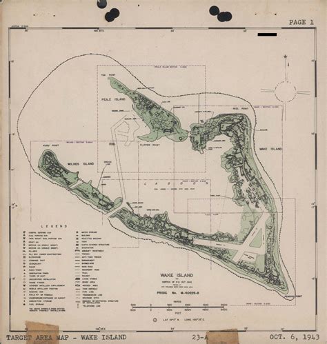 [Map] Map of Wake Atoll, 6 Oct 1943 | Wake island, Islands in the ...