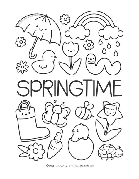 Spring coloring pages 7 free printable pdfs – Artofit