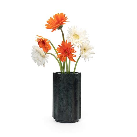 Stone Plus India Green Marble Fluted Flower Vase – Opulent Homes