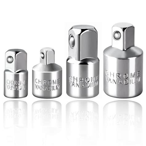 4PCS Cr-V Socket Adapter and Reducer Set,Square Ratchet Socket Adapter ...
