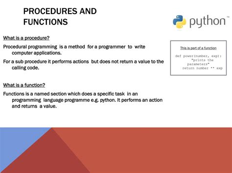 Image result for Procedure Python
