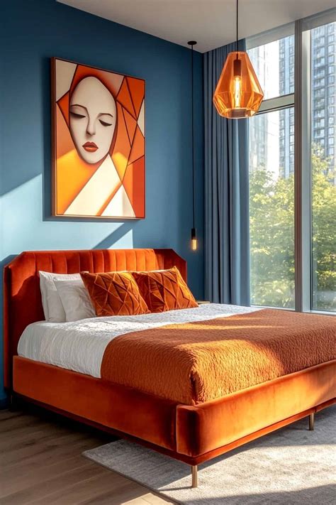 60 Beautiful Burnt Orange Bedroom Designs