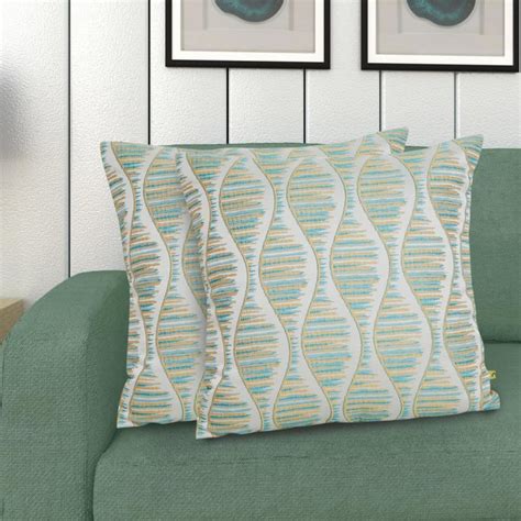 Buy Celebration Embroidered Square Cushion Covers - Set of 2 Pcs. from ...