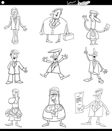 Black and White Business Cartoon Image 的图像结果