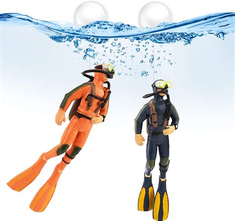 Bekecidi 2er-Pack Aquarium-Dekorationen - Kleiner Taucher, Schwimmender ...