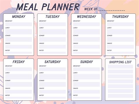 Weekly Menu Planner 的图像结果