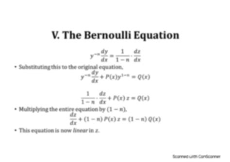 Bernoulli Equation Differential Equations Examples at Alex Wright blog