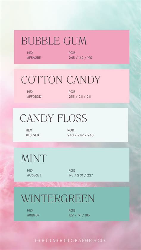 Bubble gum color palette – Artofit