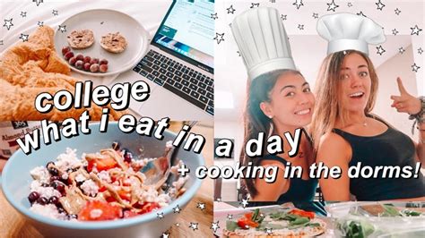 college what i eat in a day + COOKING IN DORM!