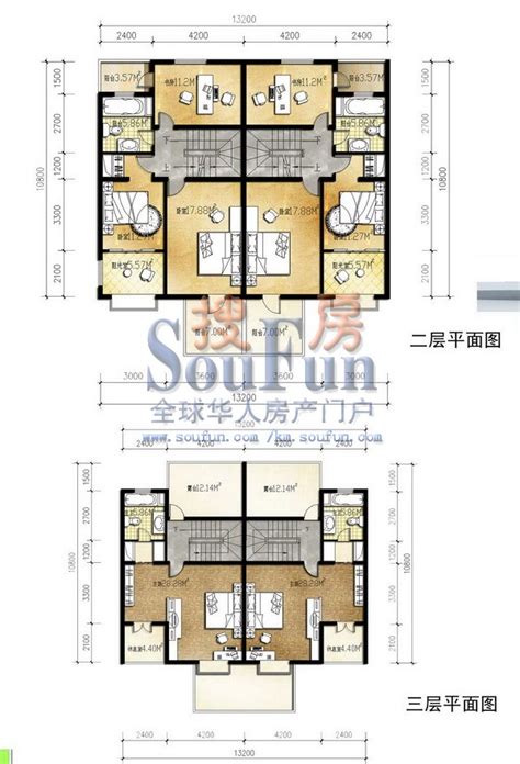 2层别墅设计平面图-天津新房网-房天下