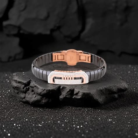 925 Silver Rose Gold Men's Ceramic Bracelet – Luxurious – orynio
