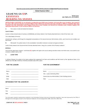 Fillable Online GSA TEMPLATE L100 Fax Email Print - pdfFiller