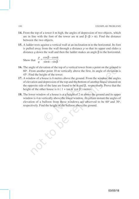 NCERT Exemplar Class 10 Maths Chapter 8 - eSaral