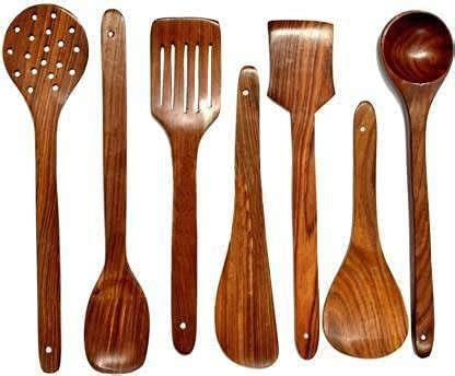 Buy Classic Shoppe Handmade Wooden Serving and Cooking Spoon Kitchen ...