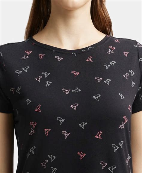 Buy Micro Modal Cotton Ruffled Hem Styled Half Sleeve Printed Sleep ...