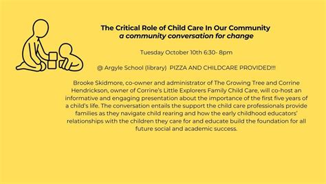The Critical Role of Childcare in Our Community- A Conversation, Argyle ...