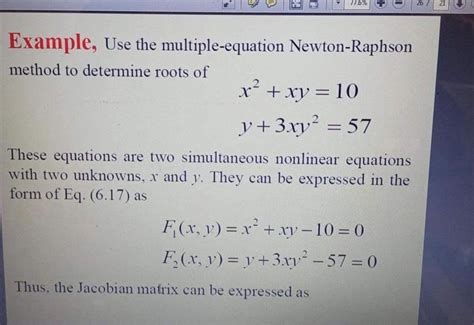 Image result for Newton-Raphson Method for Multiple Equation S