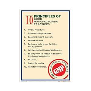 buysafetyposters.com - 10 Principles Of GMP Poster In English Vinyl Sun ...