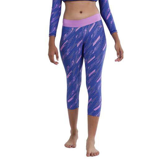 Buy Speedo Hyperboom All Over Printed Capri Sweet-Purple-True-Cobalt ...