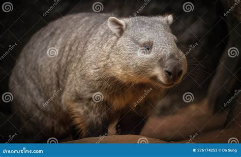 A Beautiful Photograph of Northern Hairy-nosed Wombat Stock ...