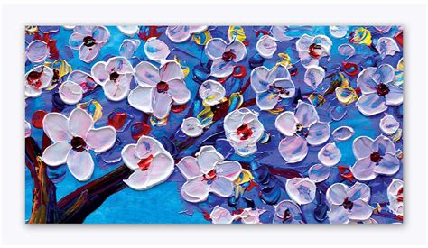 Buy Tamatina Modern Art Canvas Paintings | White Flower | Abstract Art ...