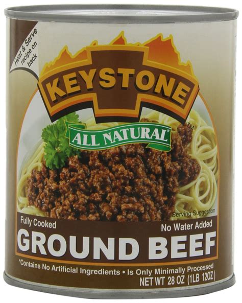 Keystone Meats All Natural Canned Beef, Ground, 14 Ounce: Amazon.com ...
