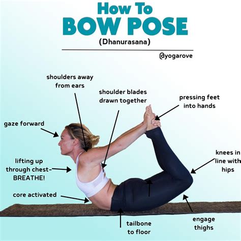 HOW TO BOW POSE/ DHANURASANA🎀⁠ ⁠ follow @yogarove⁠ follow @yogarove ...