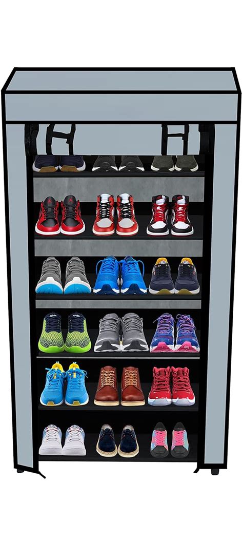 GlowSilk® Multipurpose Collapsible 6 Layers Metal Shoe Stand, Shoe Rack ...