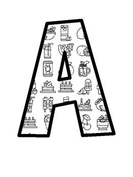 Summer Food To Eat Bulletin Board Letters, Summer Food To Eat Bulletin ...