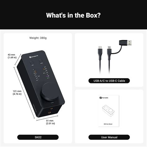 Fosi Audio SK02 ES9038Q2M Desktop DAC and Headphone Amplifier | Concept ...