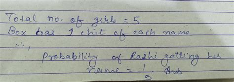 Five girls put their names in a box. They are Anjali, Hazel, Ayushree ...