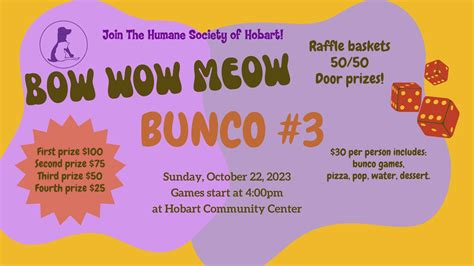 Hobart Humane Society Bow Wow Bunco - PanoramaNOW Entertainment News
