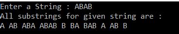 Image result for C Program to Print All Substrings of a String
