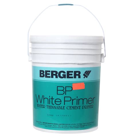 Berger White Primer Water Thinnable 20Ltr : Amazon.in: Home Improvement