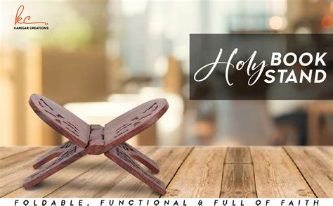 Karigar Creations Sheesham Wooden Hand Carved Holy Book Stand for Quran ...