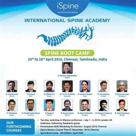 Spine Boot Camp, Chennai, April 2019