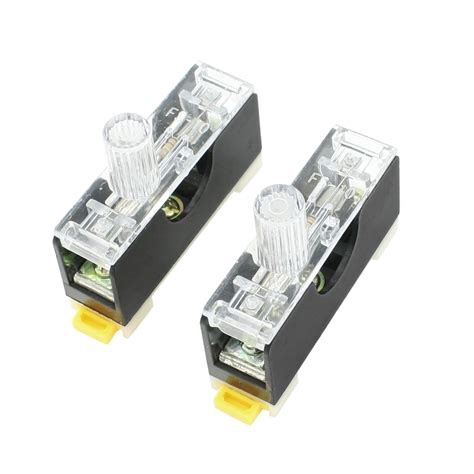 uxcell 2 Pcs FS-10 AC 250V 10A 1 Pole 6x30mm Fuse Holder Base : Amazon ...