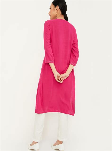Buy Women Embroidered V-Neck Kurta Online at just Rs. 599.0 ...