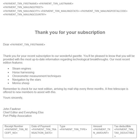 Image result for Sample Mail Merge Template