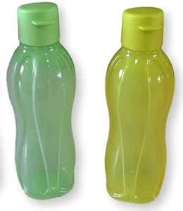 Tupperware 2 pc Green 500 ml flip top Bottles : Amazon.in: Home & Kitchen