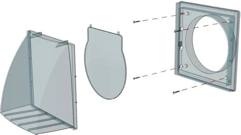 Buy Cowled Duct Cover with Gravity Flap, Wall Mounted Heat and Air HVAC ...