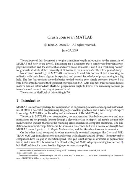 Image result for MATLAB Crash Course