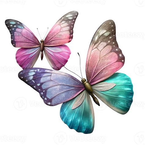 elegant traditional Two Butterflies Flying in Opposite Directions ...