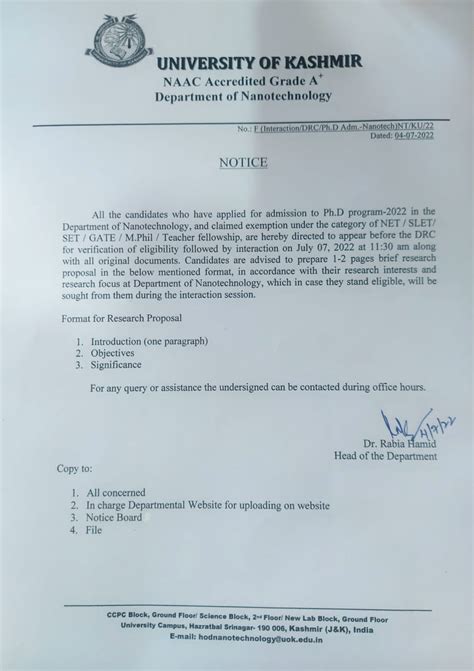 Nanotechnology, University of Kashmir