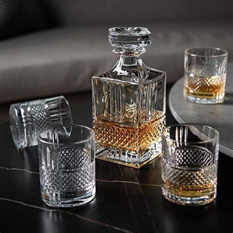 PrimeWorld 7Pcs Diamond Design Decanter and Glass Set, 7pc(1Pc Decanter ...