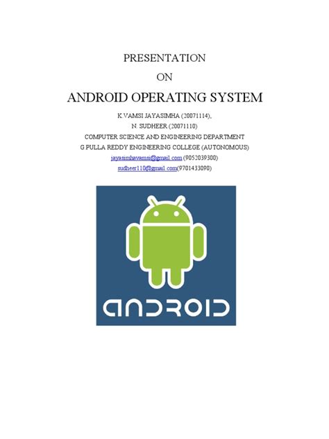 Image result for Android Operating System PDF