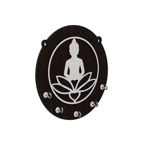 Buy Sitting Gautam Buddha Wooden Key Holder – ClassyArtZ.com