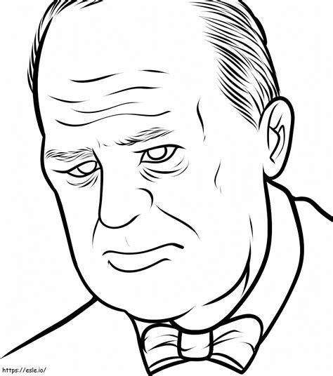 Winston Churchill 4 para colorear